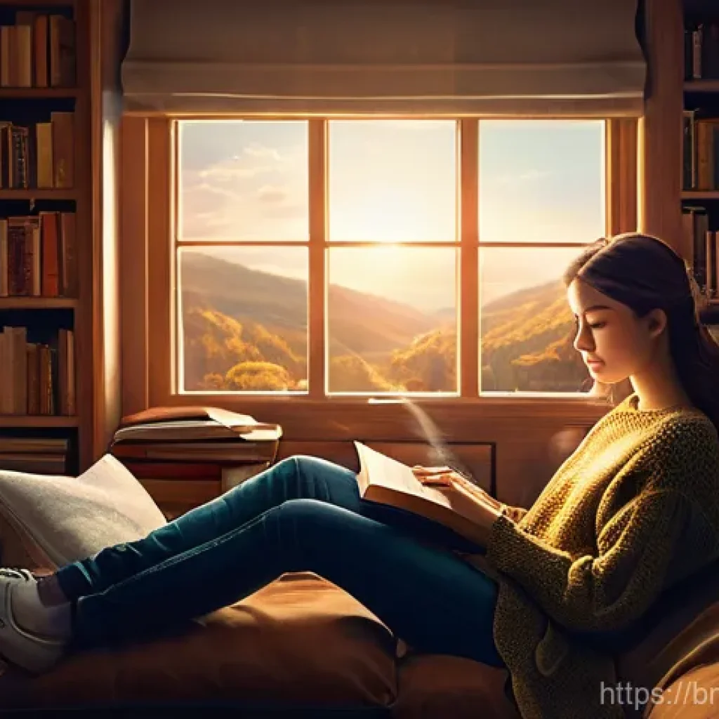 창의적 글쓰기를 위한 독서의 역할 - **Prompt 1: The Writer's Imagination Unleashed**
"A cozy, sunlit reading nook with a female writ...