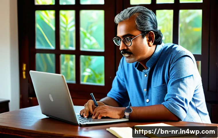 독창성을 유지하며 글쓰기 위한 전략 - A thoughtful Bengali writer seated at a wooden desk near a large window with natural sunlight stream...